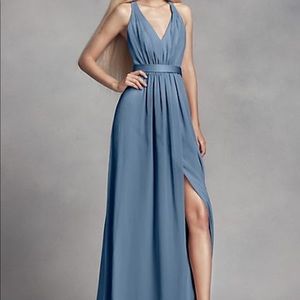 Vera Wang Steel Blue Bridesmaid Dress